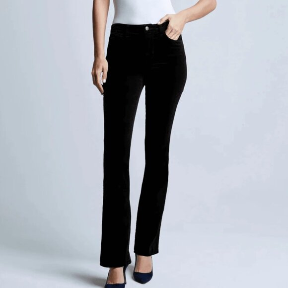 L'AGENCE Pants - L'AGENCE Black Pants Stevie Velvet Jeans in Noir 29 flare